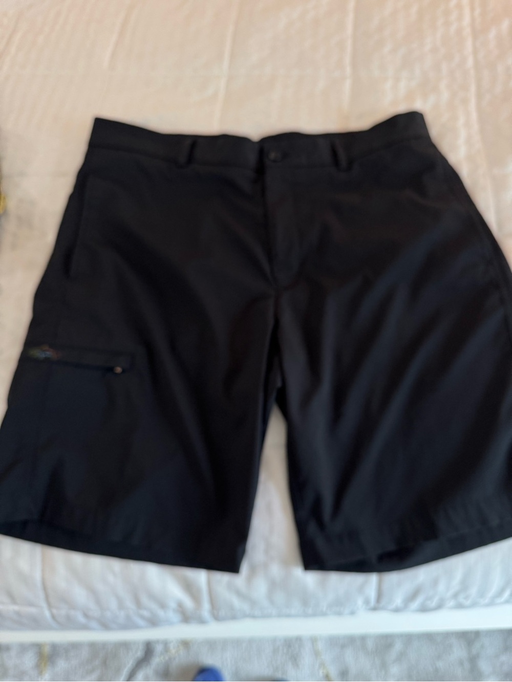 Greg Norman Collection Men's Black Flat Front Performance Shorts